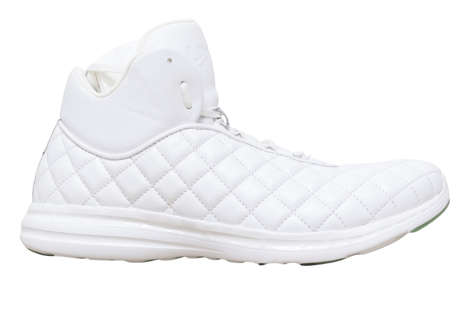 Pre-owned Apl Athletic Propulsion Labs Apl Women's Quilted Leather Lusso White | Metallic Silver Sneaker Shoe Size 7.5