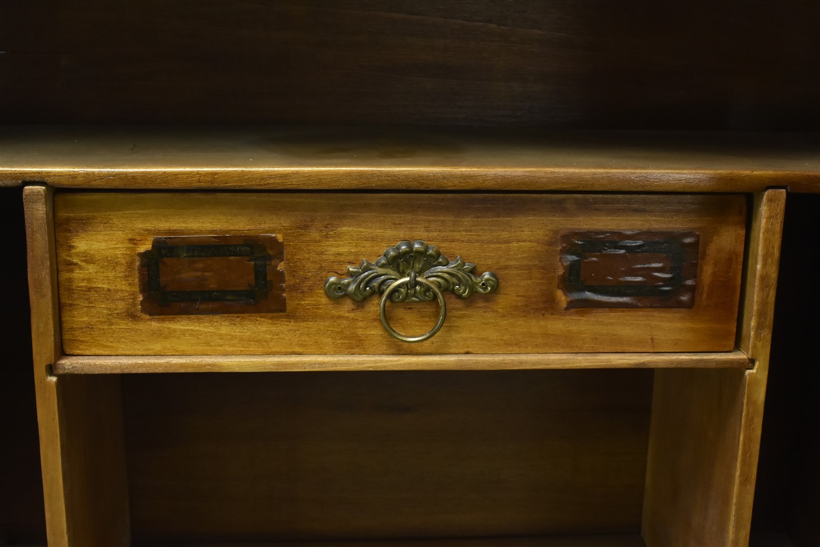 Antique KAUFMANS CABINET COUNTRY STORE DISPLAY PILLS POWDERS MUSTARD RARE #06269