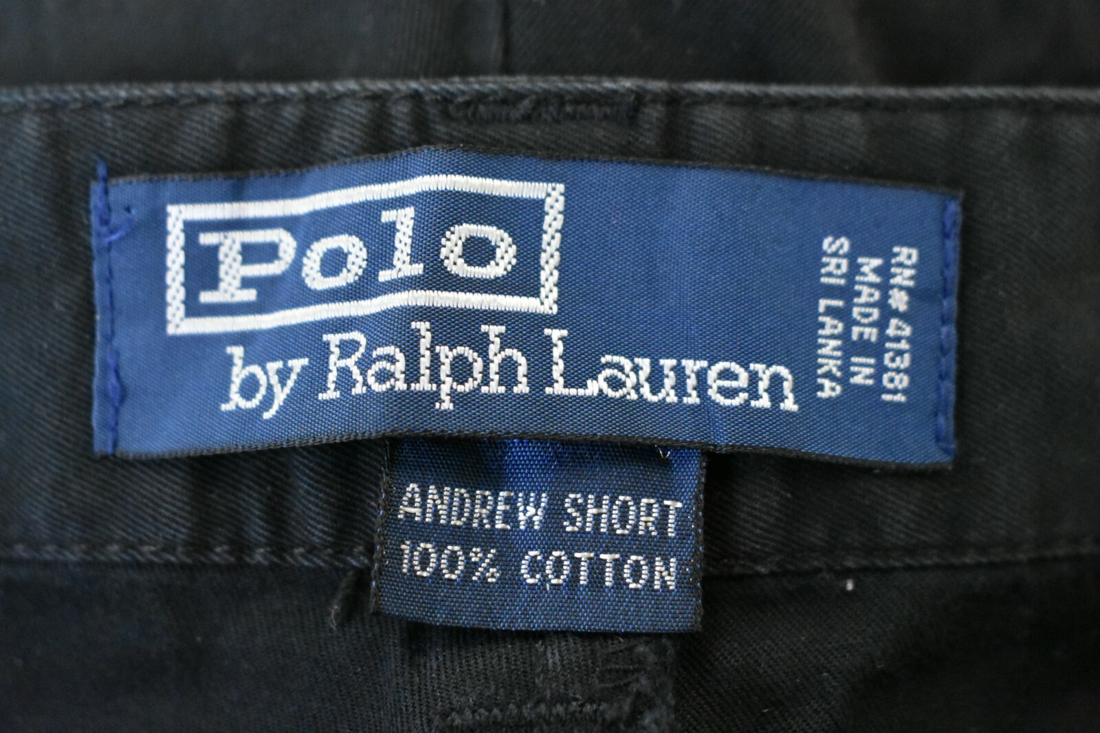 Polo Ralph Lauren Men's 36 Andrew Short Button Front Pleated Cotton Shorts Black