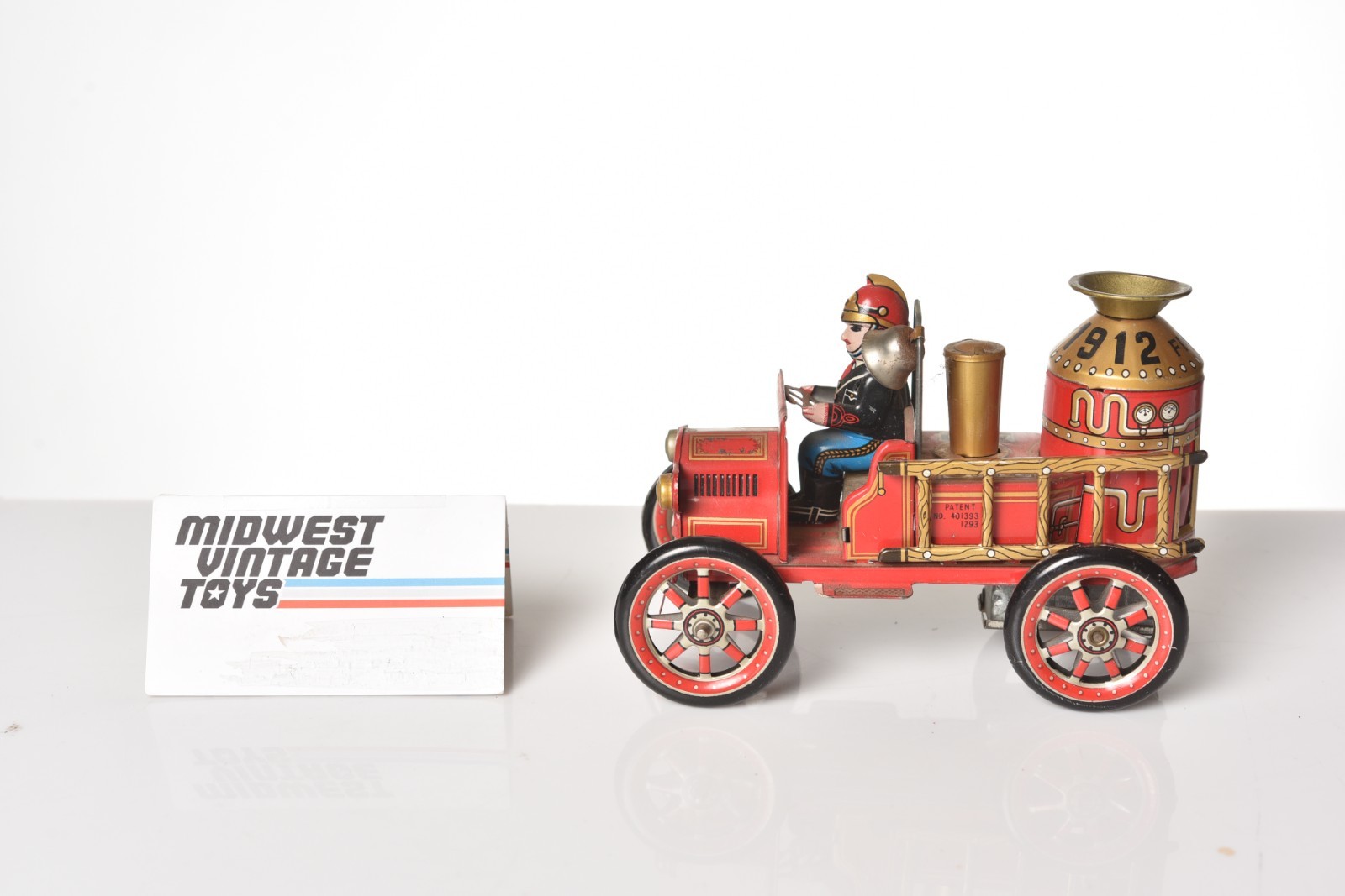 Tin Trademark Fire Truck Engine 1912