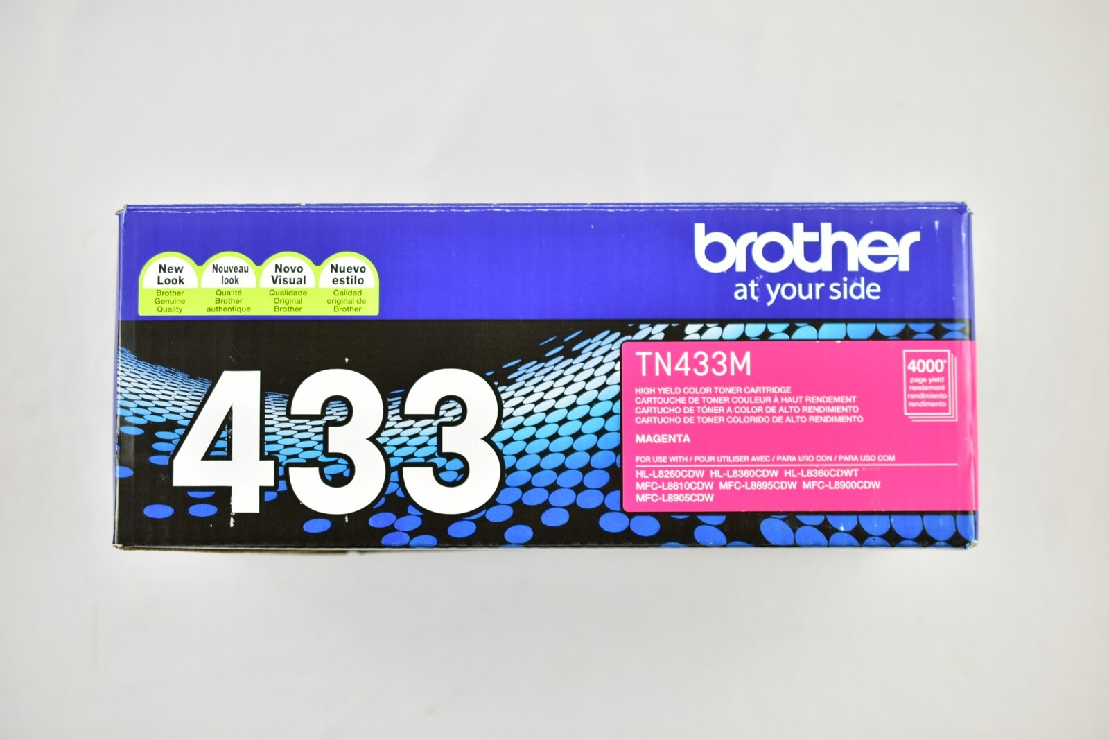 Brother TN433M High Yield Magenta Toner Cartridge Genuine NO RETAIL BOX Brother TN433M High Yield Magenta Toner Cartridge Genuine NO RETAIL BOX