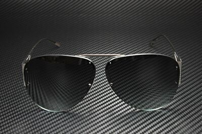 Pre-owned Bottega Veneta Bv1066s 001 Pilot Navigator Silver Blue 65 Mm Women's Sunglasses In Gradient Blue