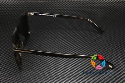 Pre-owned Tom Ford Fletcher Ft0832 52h Havana Brown Polarized Plastic 57 Men's Sunglasses