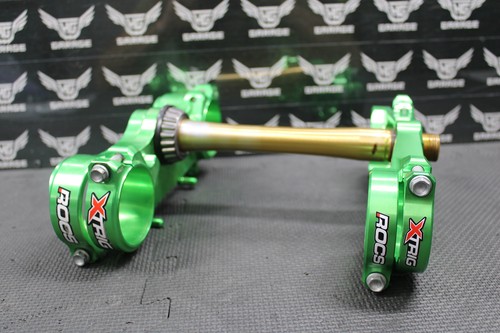 19-24 KAWASAKI KX450 KX450F XTRIG ROCS TRIPLE CLAMPS GREEN 23MM TREE STEM CLAMP