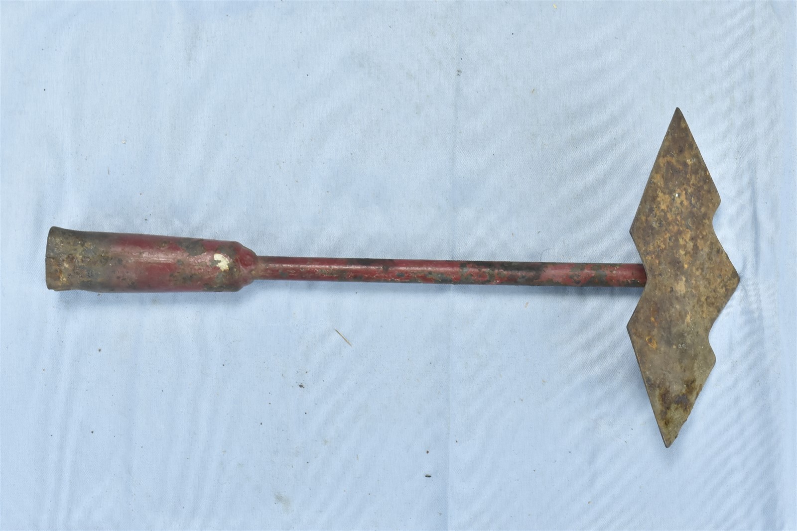 Antique PRIMITIVE HANDMADE GARDEN HAND TOOL TROWEL ORIGINAL RED PAINT OLD #06558