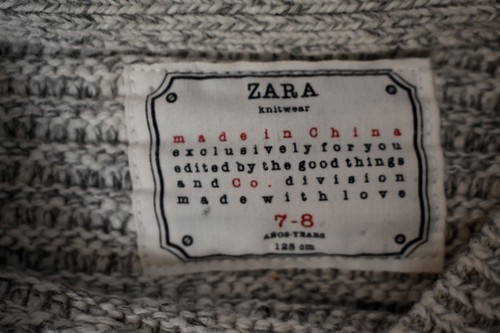 Zara Knitwear Size 7-8 Grey Sweater Kids children boys unisexe