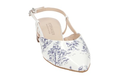 PETER KAISER PETER KAISER SCHUHE AINA 25 WEISS DAMENSCHUHE SLING PUMPS 24567736 NEU