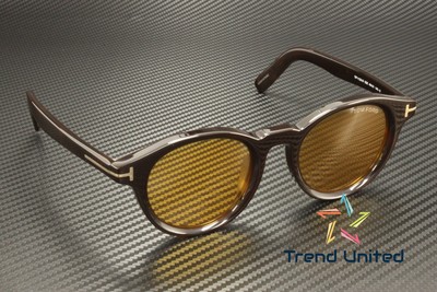 Pre-owned Tom Ford Ft1123 D 52e Acetate Dark Havana Brown 49 Mm Men's Sunglasses
