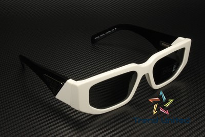 Pre-owned Prada Pr 09zs 1425s0 Talc Dark Grey 54 Mm Men's Sunglasses In Gray