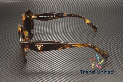 Pre-owned Prada Pr 16wsf Vau05c Honey Tortoise Lt Brown Polarized 53 Mm Women's Sunglasses In Polar Light Brown