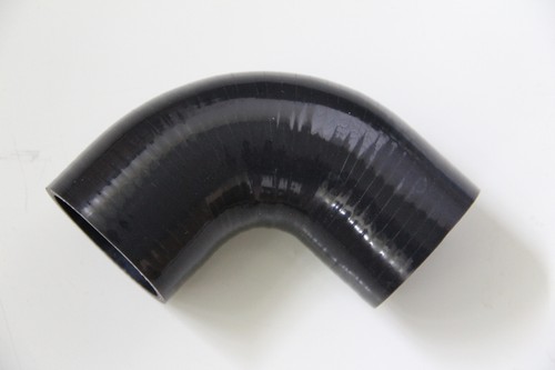 Silicone Hose Elbow Coupler Joiner Pipe 2.5" to 2.5" 90° Degree Leg 102mm Black