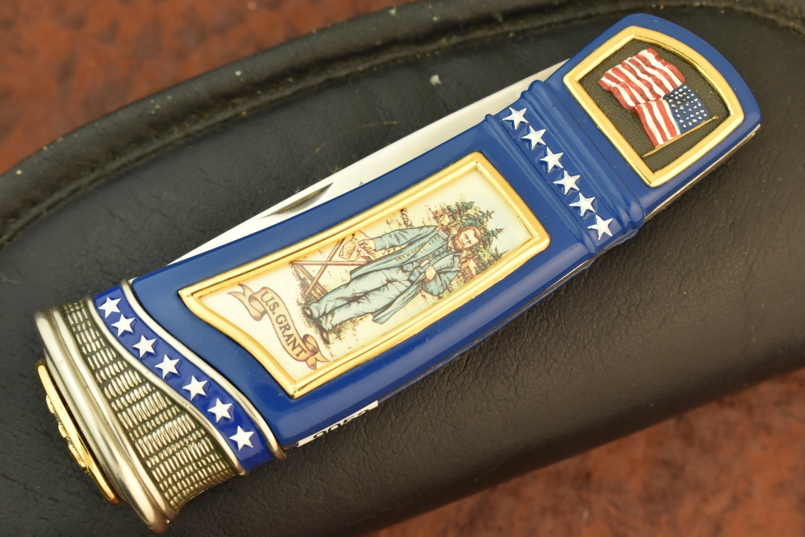 FRANKLIN MINT KNIFE IN ZIPPER POUCH CIVIL WAR GENERAL US