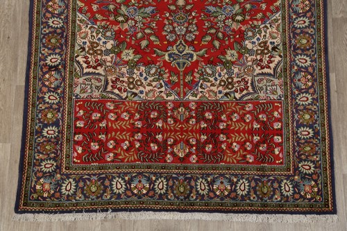 Handmade Floral Red 6x9 Collectable Wool Sarouk Oriental Area Rug 9' 7