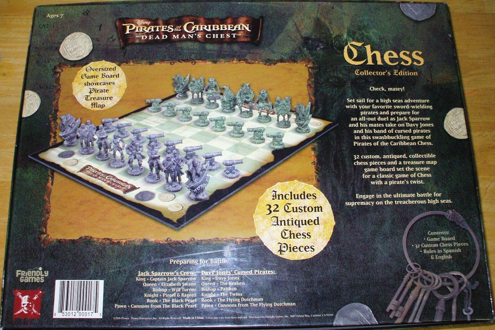 Pirates of the Caribbean Dead Man's Chest Chess Set Collector's Edition Complete