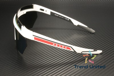 Pre-owned Prada Linea Rossa Ps 01ys Aai08r Mt White Lt Green Mir Blue 44 Men's Sunglasses In Light Green Mirror Blue