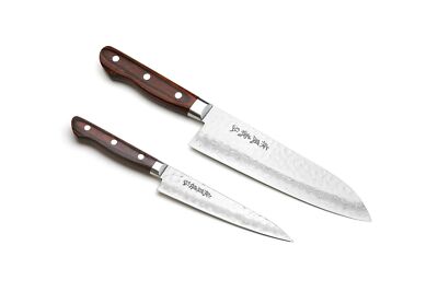 Yoshihiro VG-10 16 layers Hammered Damascus Stainless Japanese Chefs Knife Sa...