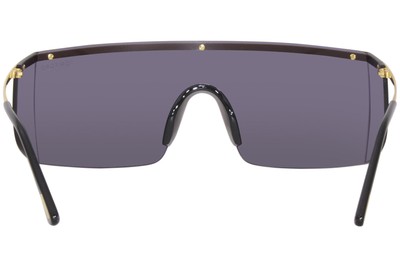 Pre-owned Tom Ford Pavlos-02 Tf980 30a Sunglasses Men's Shiny Deep Gold/grey Shield 99mm In Gray