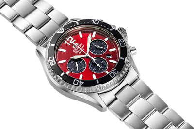 Pre-owned Orient Solar Quartz Chronograph Ra-tx0207r10b Ra-tx0207r With Sapphire Crystal
