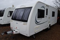 LUNAR QUASAR 554 4 Berth Twin Fixed Single Beds Caravan + Motor Mover + Air Awni