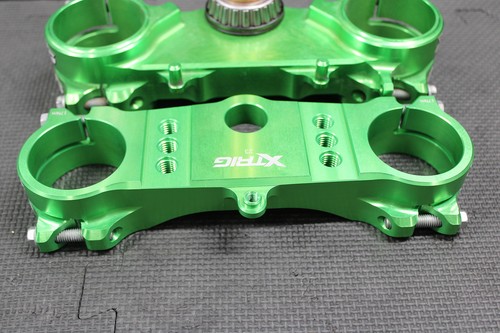 19-24 KAWASAKI KX450 KX450F XTRIG ROCS TRIPLE CLAMPS GREEN 23MM TREE STEM CLAMP