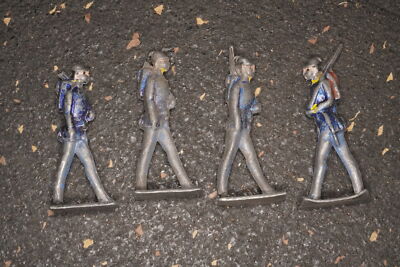  Lot 4 Semi Flat French Lead Soldiers