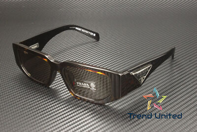 Pre-owned Prada Pr 09zsf 2au06b Tortoise Dark Brown 55 Mm Men's Sunglasses