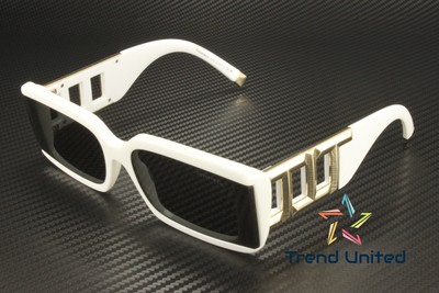 Pre-owned Tiffany & Co Tiffany Tf4197 8357s4 Solid White Dark Grey 62 Mm Women's Sunglasses In Gray