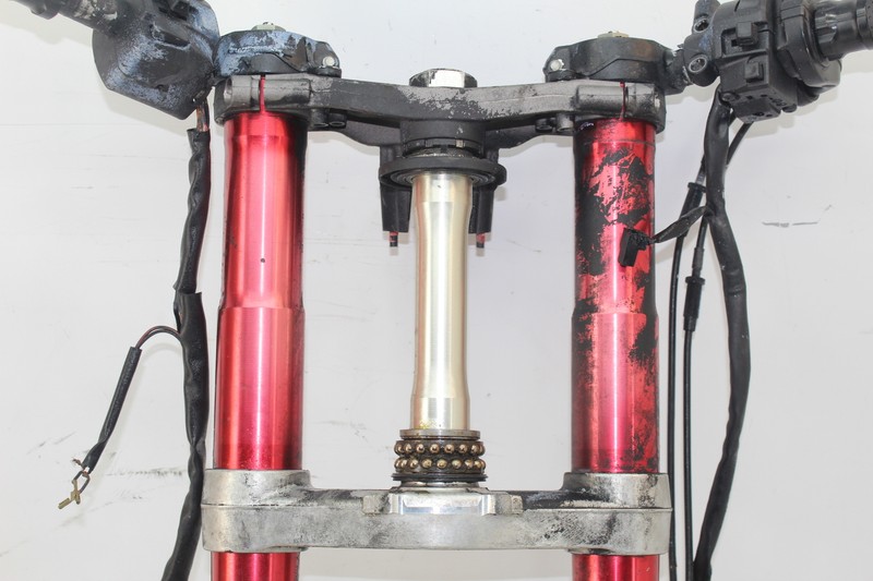 07-08 NINJA ZX6R FRONT END FORKS FORK TRIPLE TREE CLAMP TOP