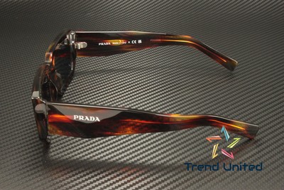 Pre-owned Prada Pr 06ys 17r06a Striped Radica Dark Blue 53 Mm Men's Sunglasses