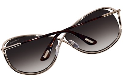 Pre-owned Tom Ford Women's Miranda Tf130 Tf/130 28g Shiny Rose Gold Wrap Sunglasses 68mm In Brown