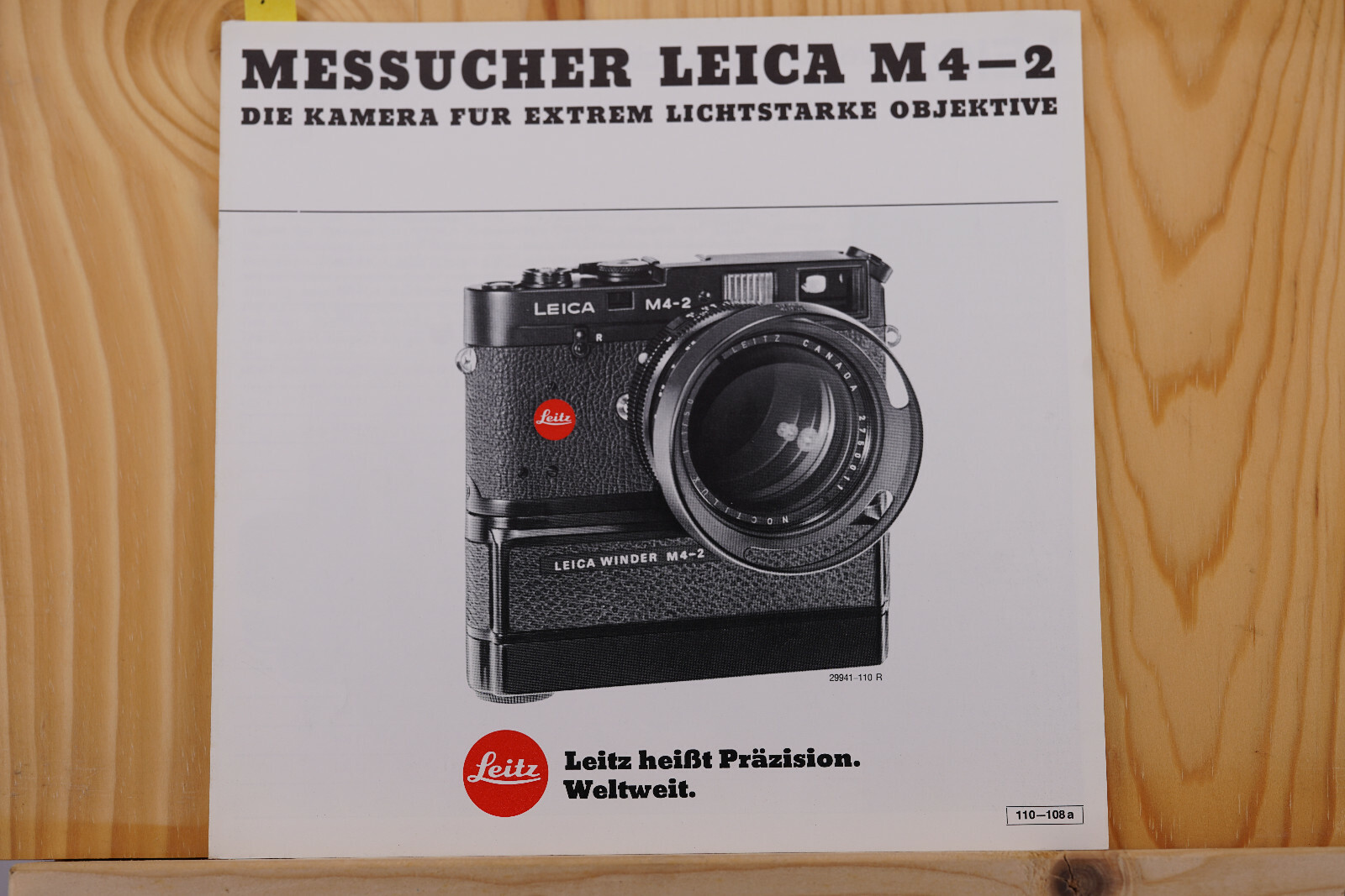 Messucher Leica M 4-2 Prospekt Broschüre 1977 (1)