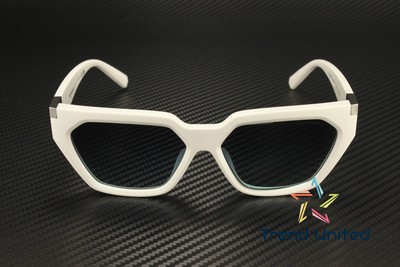 Pre-owned Tiffany & Co Tiffany Tf4205u 83699s Ivory Azure Gradient Blue 56 Mm Women's Sunglasses