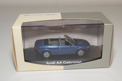 A2 1:43 NOREV AUDI A4 CABRIOLET METALLIC BLUE MINT BOXED