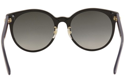 Pre-owned Gucci Women's Gg0416sk Gg/0416/sk 001 Black/blue/red/white Round Sunglasses 55mm