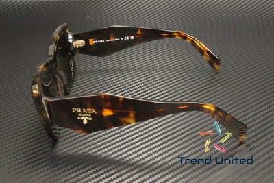 Pre-owned Prada Pr 08ys Vau01t Honey Tortoise Dark Brown 51 Mm Women's Sunglasses