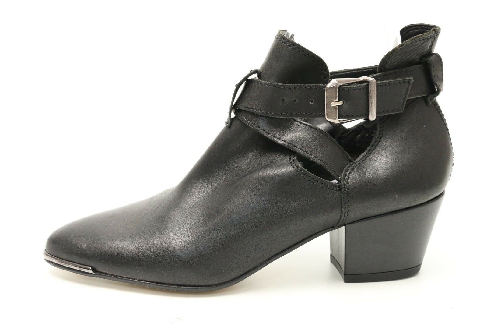 Womens Carvela Kurt Geiger Black Leather Open Sides Ankle Boots