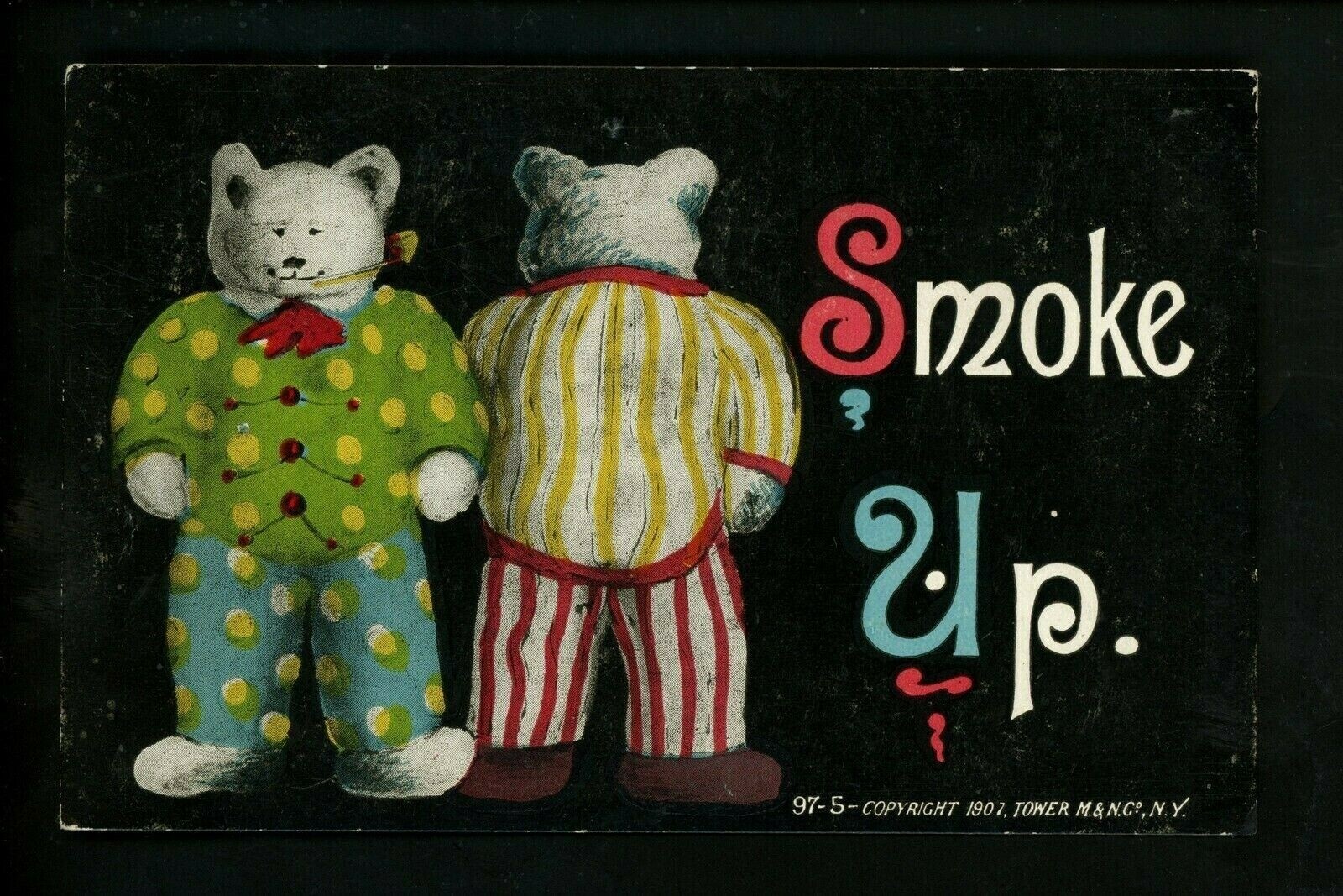 ポストカード集　Antique Teddy Bear Post Cards Teddy Bear Vintage postcard Tower M & N 1907 Series #97