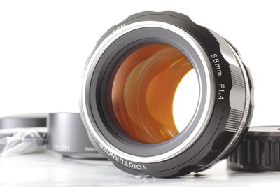 [Unused] Voigtlander NOKTON Ai-s 58mm F1.4 SLII S Nikon F Silver Rim From JAPAN