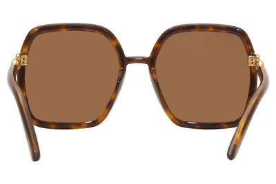 Pre-owned Gucci Gg0890s 002 Sunglasses Women's Havana-gold/brown Fashion Square 55-mm In Yellow