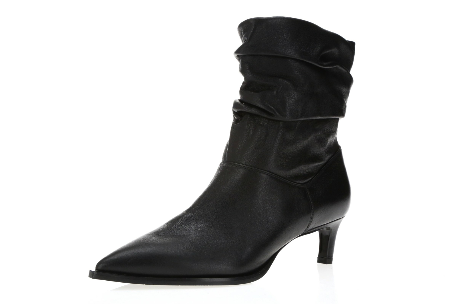 aquatalia 250232 Womens Pointed Toe Leather Bootie Black Size 8 Medium