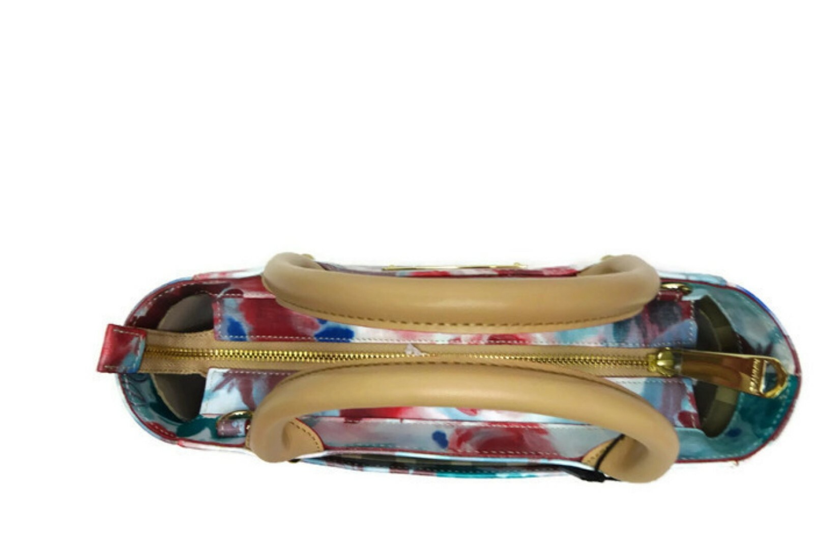 Brahmin Harrison Carryall Tote, Leather, Floral Tourquoise Margaux