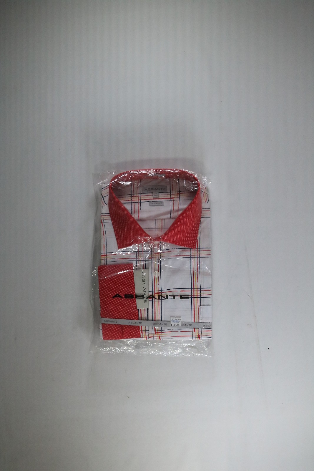 Men's Assante Red Classic Fit Button Down Shirt Size 18.5 NEW