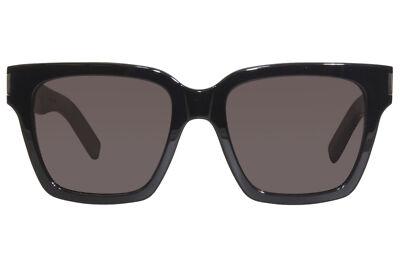 Pre-owned Saint Laurent Sl507 001 Sunglasses Black/grey Lenses Rectangle Shape 54mm In Gray