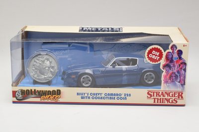 Chevrolet Camaro Z28 Stranger Things With Collectible Coin Metals Diecast 1:24 |