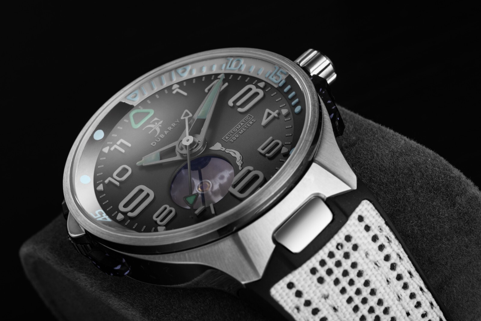 Pre-owned Franck Dubarry Men's 'deep Ocean' Black Dial Automatic Watch 07 Graywhite