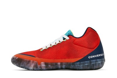 Pre-owned Converse All Star Bb Evo 'court Daze' 170761c In Bright Poppy/citron Pulse