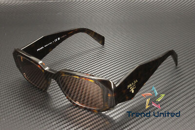 Pre-owned Prada Pr 17ws 2au03u Tortoise Brown Mirr Silver Int Violet 49 Women's Sunglasses