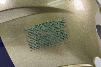 Warning Label Decal For Football Helmets