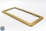 Creathome 201 Stainless Steel License Plate Frames with Matt Gold Color