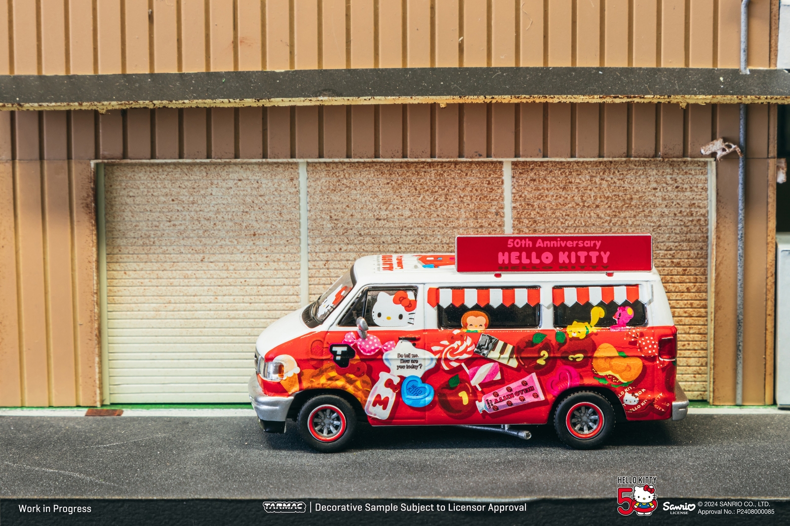 Tarmac Works Hello Kitty Dodge Van ミニカー 1/64 Tarmac